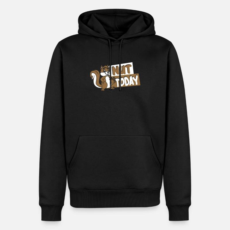 Nut Today Fuchshörnchen Grauhörnchen Squirrel - Männer Premium Bio Hoodie - Schwarz