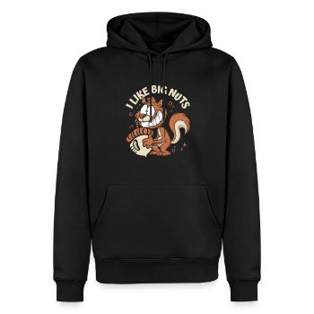 I Like Big Nuts Grauhörnchen Squirrel Eichhörnchen - Männer Premium Bio Hoodie - Schwarz - Vorne - Nico (187cm)