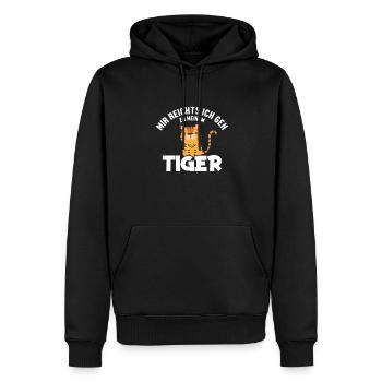 Mir reichts ich geh zum Tiger Königstiger - Männer Premium Bio Hoodie - Schwarz - Vorne - Nico (187cm)