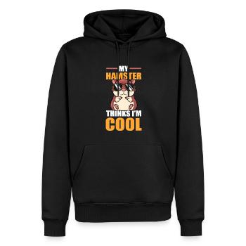 My Hamster Thinks I'm Cool Zwerghamster - Männer Premium Bio Hoodie - Schwarz - Vorne - Nico (187cm)