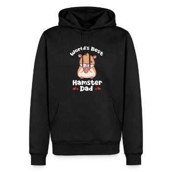 World's Best Hamster Dad Feldhamster Goldhamster - Männer Premium Bio Hoodie - Schwarz - Vorne - Nico (187cm)