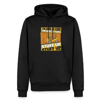 I'm Here To Fork Stuff Up All-Terrain Fork - Men’s Premium Organic Hoodie - black - Front - Nico (187cm)
