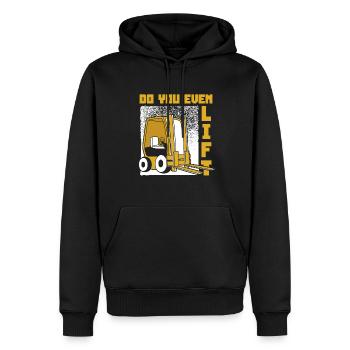 Do You Even Lift Teleskoplader Geländestapler - Männer Premium Bio Hoodie - Schwarz - Vorne - Nico (187cm)
