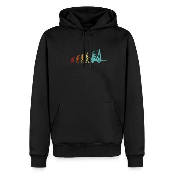 Forklift Evolution Geländestapler Teleskoplader - Männer Premium Bio Hoodie - Schwarz - Vorne - Nico (187cm)