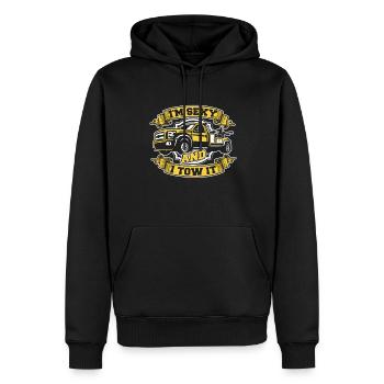 Je suis sexy et je le remorque conducteur de remorquage - Sweat à capuche Premium bio Homme - noir - Devant - Nico (187cm)