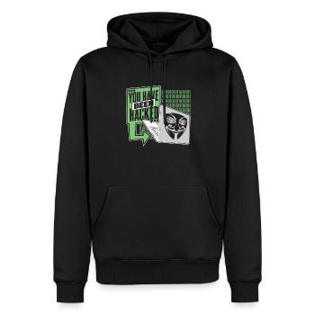 You Have Been Hacked Phishing Sniffer Grey Hat - Männer Premium Bio Hoodie - Schwarz - Vorne - Nico (187cm)