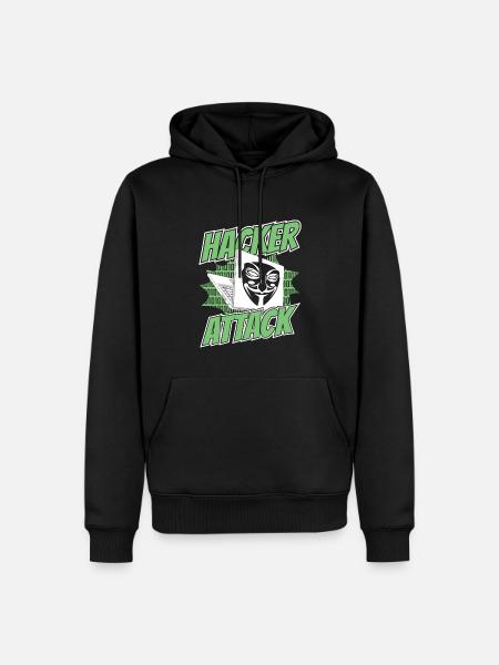 Hacker Attack Social Engineering Phishing Sniffer - Men’s Premium Organic Hoodie - black
