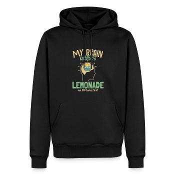 Mon cerveau est composé à 95% d’amateurs de limonade - Sweat à capuche Premium bio Homme - noir - Devant - Nico (187cm)