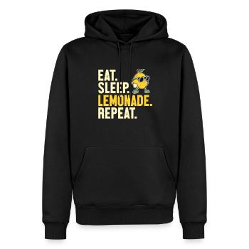 Eat Sleep Lemonade Repeat Limonade Liebhaber - Männer Premium Bio Hoodie - Schwarz - Vorne - Nico (187cm)
