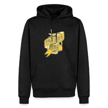 Lemonade Crew Lemonade Vendeur Limonade - Sweat à capuche Premium bio Homme - noir - Devant - Nico (187cm)