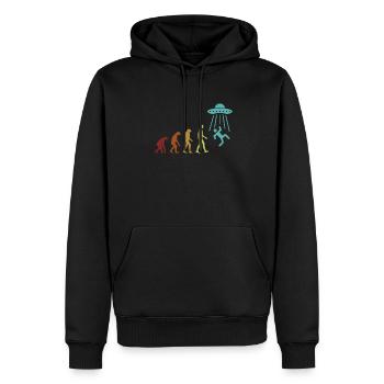 Alien Evolution Außerirdischer Ufo Conspiracy - Sweat à capuche Premium bio Homme - noir - Devant - Nico (187cm)