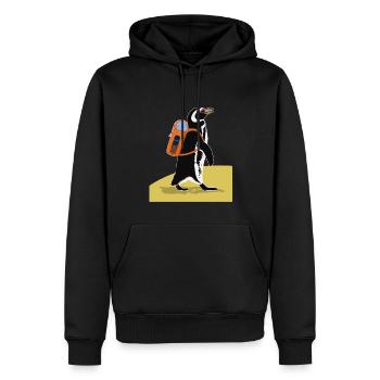Randonnée en montagne Randonnées Randonnées - Sweat à capuche Premium bio Homme - noir - Devant - Nico (187cm)