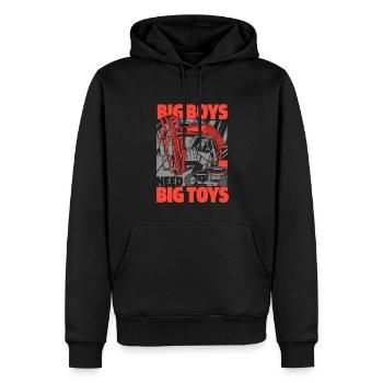 Big Boys Need Big Toys Raupenbagger Excavator - Männer Premium Bio Hoodie - Schwarz - Vorne - Nico (187cm)