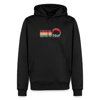 Porc-épic plus qu'un animal Amoureux des animaux - Sweat à capuche Premium bio Homme - noir - Devant - Nico (187cm)