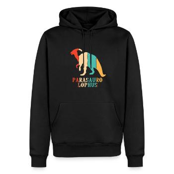 Rétro Parasaurolophini Hadrosauridae Lover - Sweat à capuche Premium bio Homme - noir - Devant - Nico (187cm)