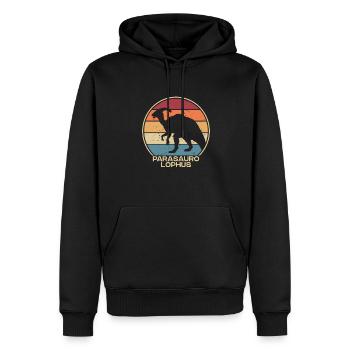 Rétro Parasaurolophini Hadrosauridae Lover - Sweat à capuche Premium bio Homme - noir - Devant - Nico (187cm)