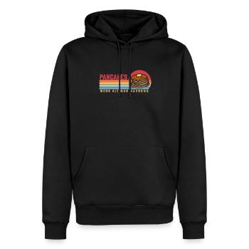 Pfannkuchen mehr als Nahrung Rezepte Flapjack - Männer Premium Bio Hoodie - Schwarz - Vorne - Nico (187cm)