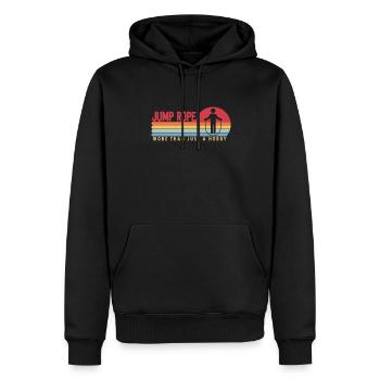 La corde à sauter plus qu’un passe-temps Sauter le saut - Sweat à capuche Premium bio Homme - noir - Devant - Nico (187cm)