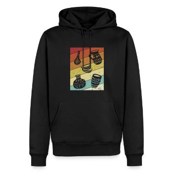Retro Hobby Pottery Pro Wheel Lover Pottery - Männer Premium Bio Hoodie - Schwarz - Vorne - Nico (187cm)