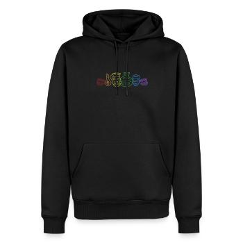 Poterie LGBT Arc-en-ciel Hobby Roue Pro de Poterie - Sweat à capuche Premium bio Homme - noir - Devant - Nico (187cm)