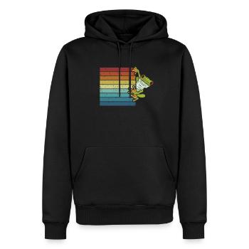 Rétro Agalychnis Callidryas Pet Lover Yeux rouges - Sweat à capuche Premium bio Homme - noir - Devant - Nico (187cm)