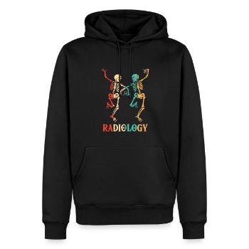 Rétro Radiographe Radiologie Infirmière Technologue - Sweat à capuche Premium bio Homme - noir - Devant - Nico (187cm)