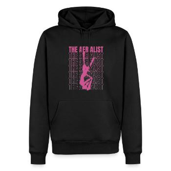 Der Luftakrobat Luftakrobat Gymnastik Aerial Yoga - Männer Premium Bio Hoodie - Schwarz - Vorne - Nico (187cm)