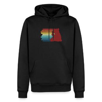 Retro Pandabär Freund Ailuropoda Melanoleuca - Männer Premium Bio Hoodie - Schwarz - Vorne - Nico (187cm)