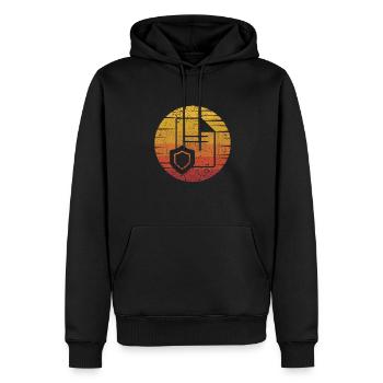 Retro Life Health Care Assurance courtier en santé - Sweat à capuche Premium bio Homme - noir - Devant - Nico (187cm)