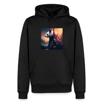 Pandabär Ailuropoda melanoleuca Freund Liebhaber - Männer Premium Bio Hoodie - Schwarz - Vorne - Nico (187cm)