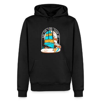 May The Wind Guide me Surfer Wassersport - Männer Premium Bio Hoodie - Schwarz - Vorne - Nico (187cm)