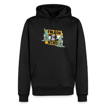Suivez The Wind Water Sports Surfers Surfers - Sweat à capuche Premium bio Homme - noir - Devant - Nico (187cm)