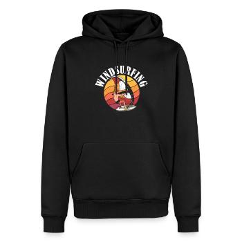 Surfeurs Surfeurs Sports nautiques Instructeurs de planche à voile - Sweat à capuche Premium bio Homme - noir - Devant - Nico (187cm)