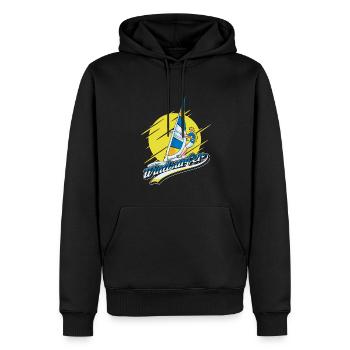 Windsurfers, surfeurs, surfeurs, sports nautiques - Sweat à capuche Premium bio Homme - noir - Devant - Nico (187cm)