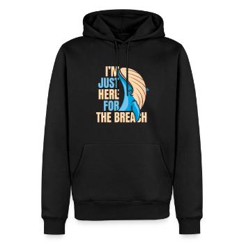 Nur hier für den Bruch Blauer Beluga Cetacea - Männer Premium Bio Hoodie - Schwarz - Vorne - Nico (187cm)