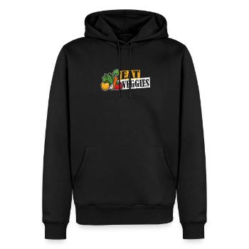 Manger des légumes végétaliens végétaliens végétaliens végétariens - Sweat à capuche Premium bio Homme - noir - Devant - Nico (187cm)