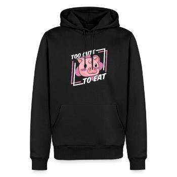 Zu süß, um Veganer zu essen Veganer Veganismus auf pflanzlicher Basis - Männer Premium Bio Hoodie - Schwarz - Vorne - Nico (187cm)