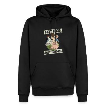 Nicht Essen, sondern Freunde Veganer Veganer Pflanzlich - Männer Premium Bio Hoodie - Schwarz - Vorne - Nico (187cm)