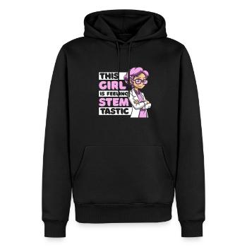 Dieses Mädchen fühlt sich Stemtastic MINT-Wissenschaftlerin - Männer Premium Bio Hoodie - Schwarz - Vorne - Nico (187cm)
