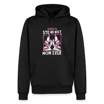 Best Steminist Mom Ever Scientist Empowering - Men’s Premium Organic Hoodie - black - Front - Nico (187cm)