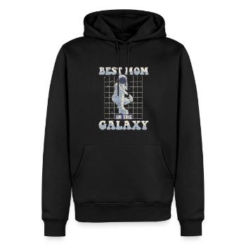 Meilleure maman dans le vaisseau spatial Galaxy Taikonaut - Sweat à capuche Premium bio Homme - noir - Devant - Nico (187cm)