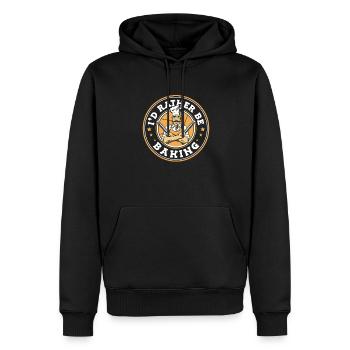 Je préfère cuisiner un pâtissier de boulangerie - Sweat à capuche Premium bio Homme - noir - Devant - Nico (187cm)