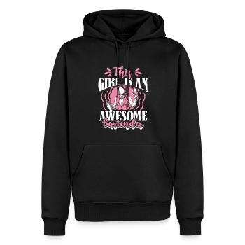 Cette fille est un barman génial Barman Barmaid Barmaid - Sweat à capuche Premium bio Homme - noir - Devant - Nico (187cm)