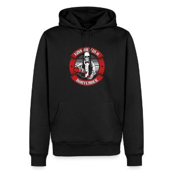 Embrasse-moi Je suis Un Barman Barman Barman Barmaid - Sweat à capuche Premium bio Homme - noir - Devant - Nico (187cm)