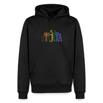 Bartender LGBT Rainbow Mixologist Bartender Barmaid - Men’s Premium Organic Hoodie - black - Front - Nico (187cm)