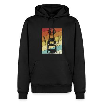 Rétro hobby boulanger boulangerie confiserie maître boulanger - Sweat à capuche Premium bio Homme - noir - Devant - Nico (187cm)