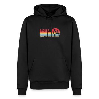 Bäcker mehr als ein Beruf Konditor Hobbybäcker - Männer Premium Bio Hoodie - Schwarz - Vorne - Nico (187cm)