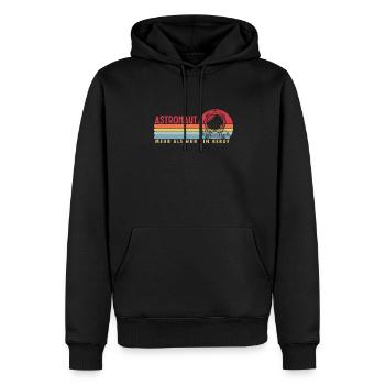 Astronaute plus qu’un cosmonaute taïkonaute de profession - Sweat à capuche Premium bio Homme - noir - Devant - Nico (187cm)