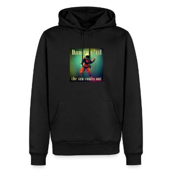 Danser jusqu’à ce que le soleil sorte cosmonaute - Sweat à capuche Premium bio Homme - noir - Devant - Nico (187cm)