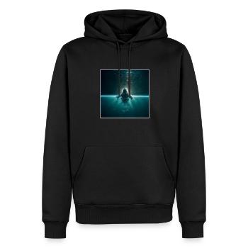 Taikonaut, Cosmonaute, Vaisseau spatial, Homme de l’espace - Sweat à capuche Premium bio Homme - noir - Devant - Nico (187cm)